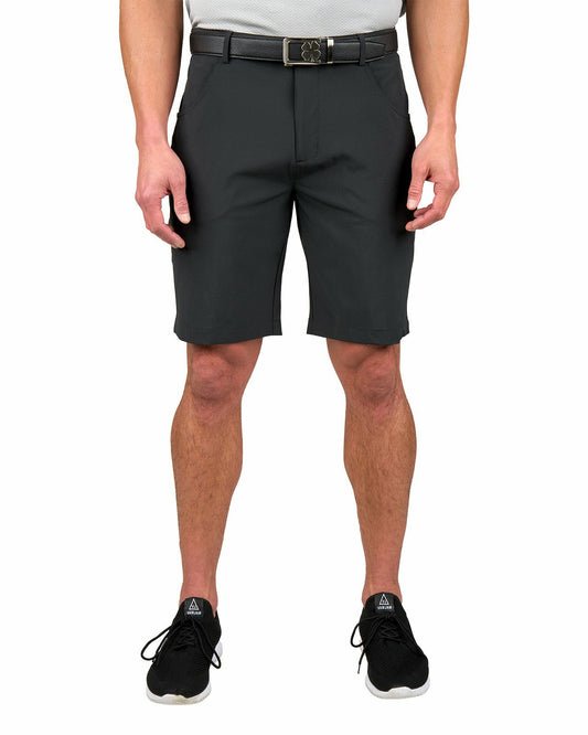 Men's 9" Black 5-Pocket Stretch Twill Shorts for Golf or Office