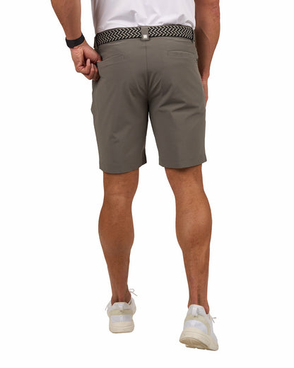 Men's 9" Charcoal 5-Pocket Stretch Twill Shorts for Golf or Office
