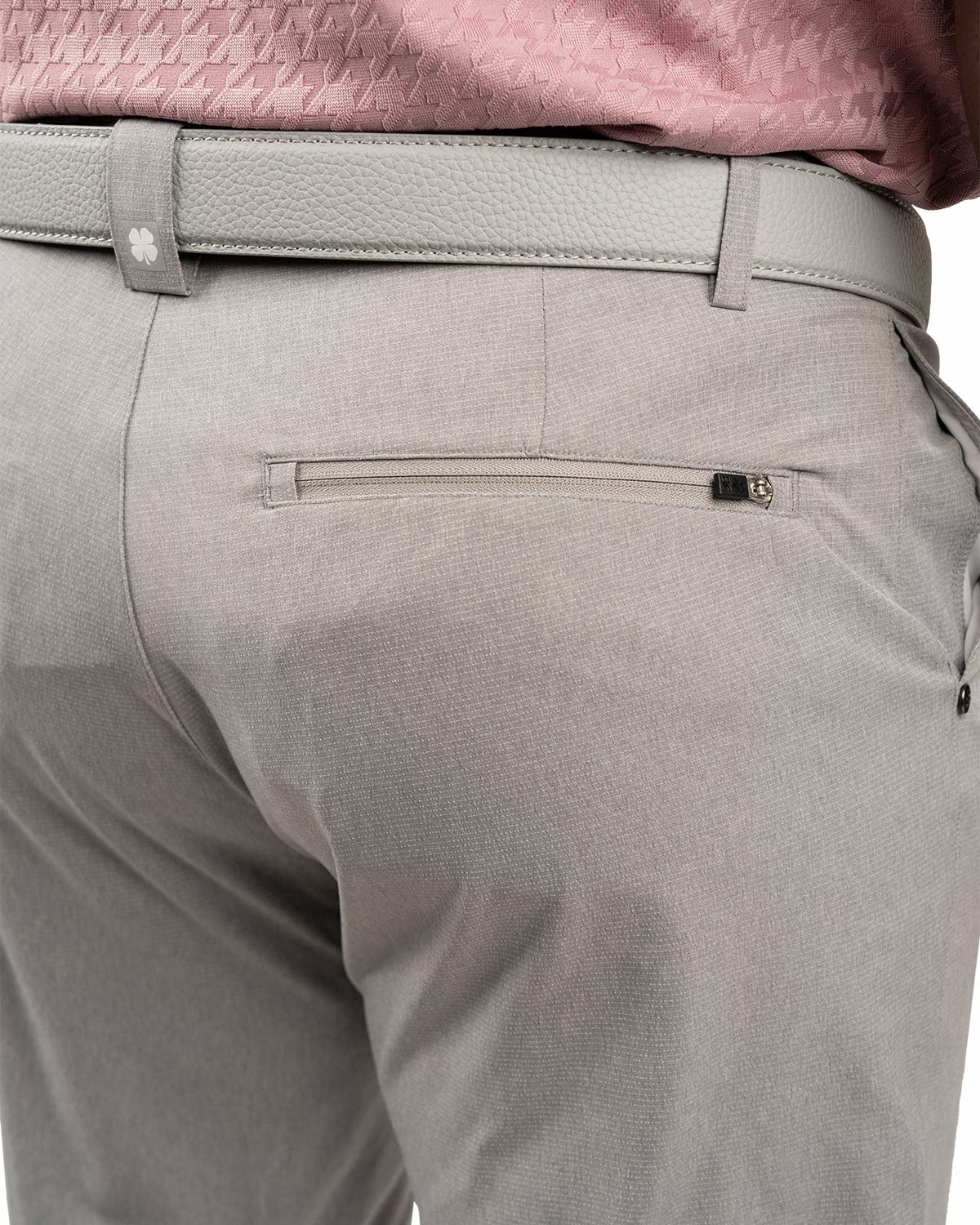 Men's 9" Textured Stretch Twill Light Grey Dress Shorts, Perfect for Golf or Business