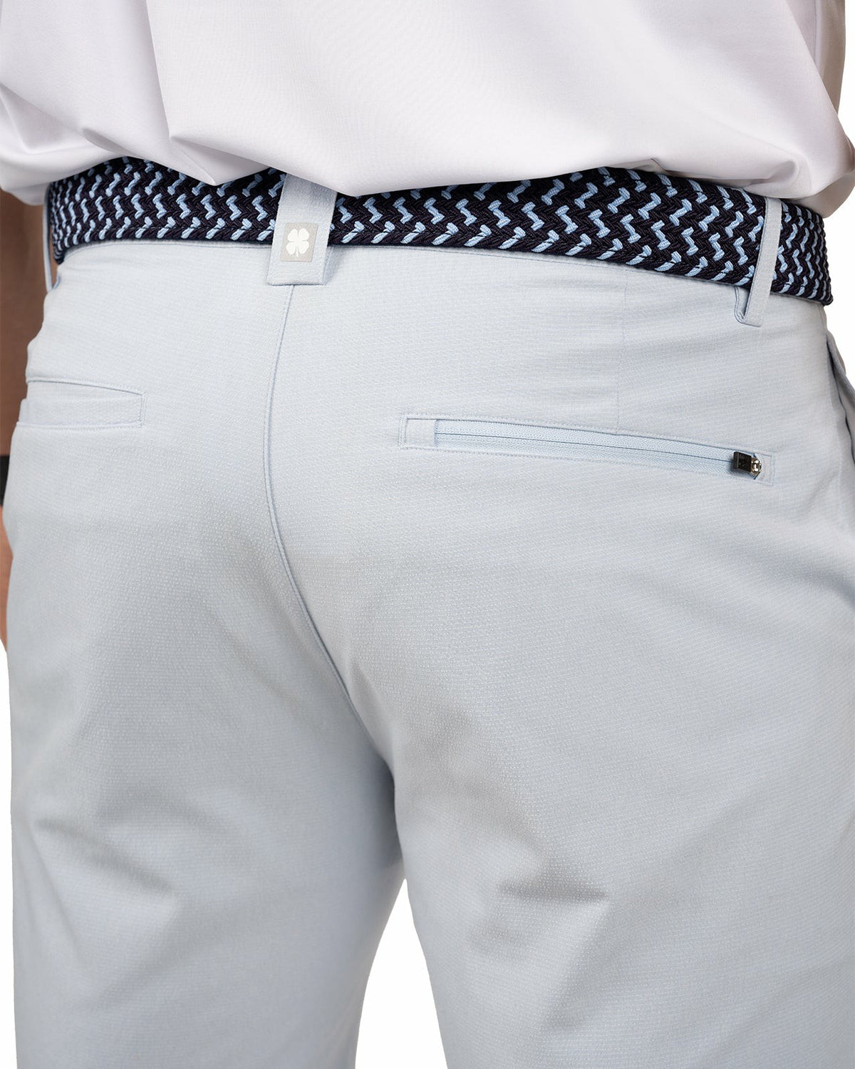 Men's 9" Textured Stretch Twill Light Blue Shorts, Perfect for Golf or Business