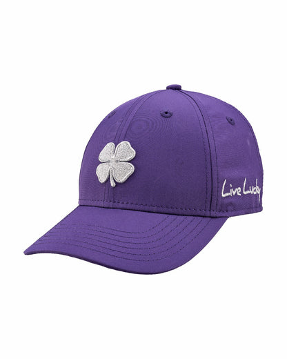 Women's Purple Golf and Lifestyle Hat With Silver Clover