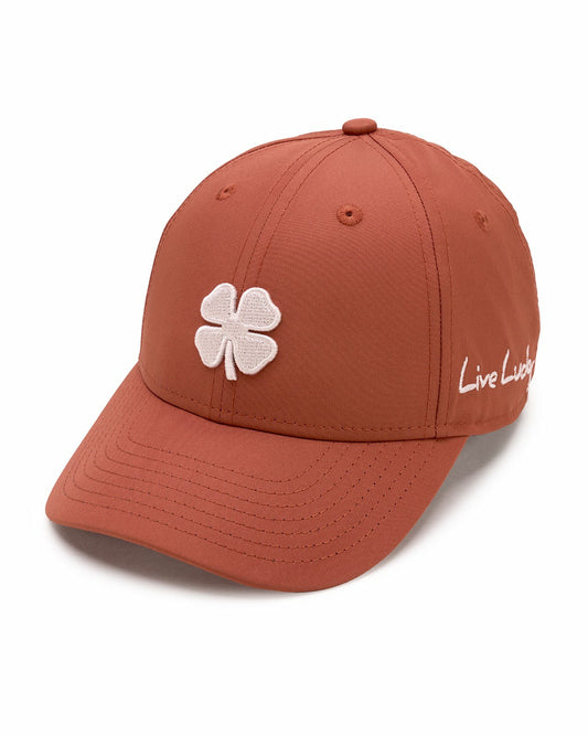 Women's Dark Brown Golf and Lifestyle Hat With White Clover