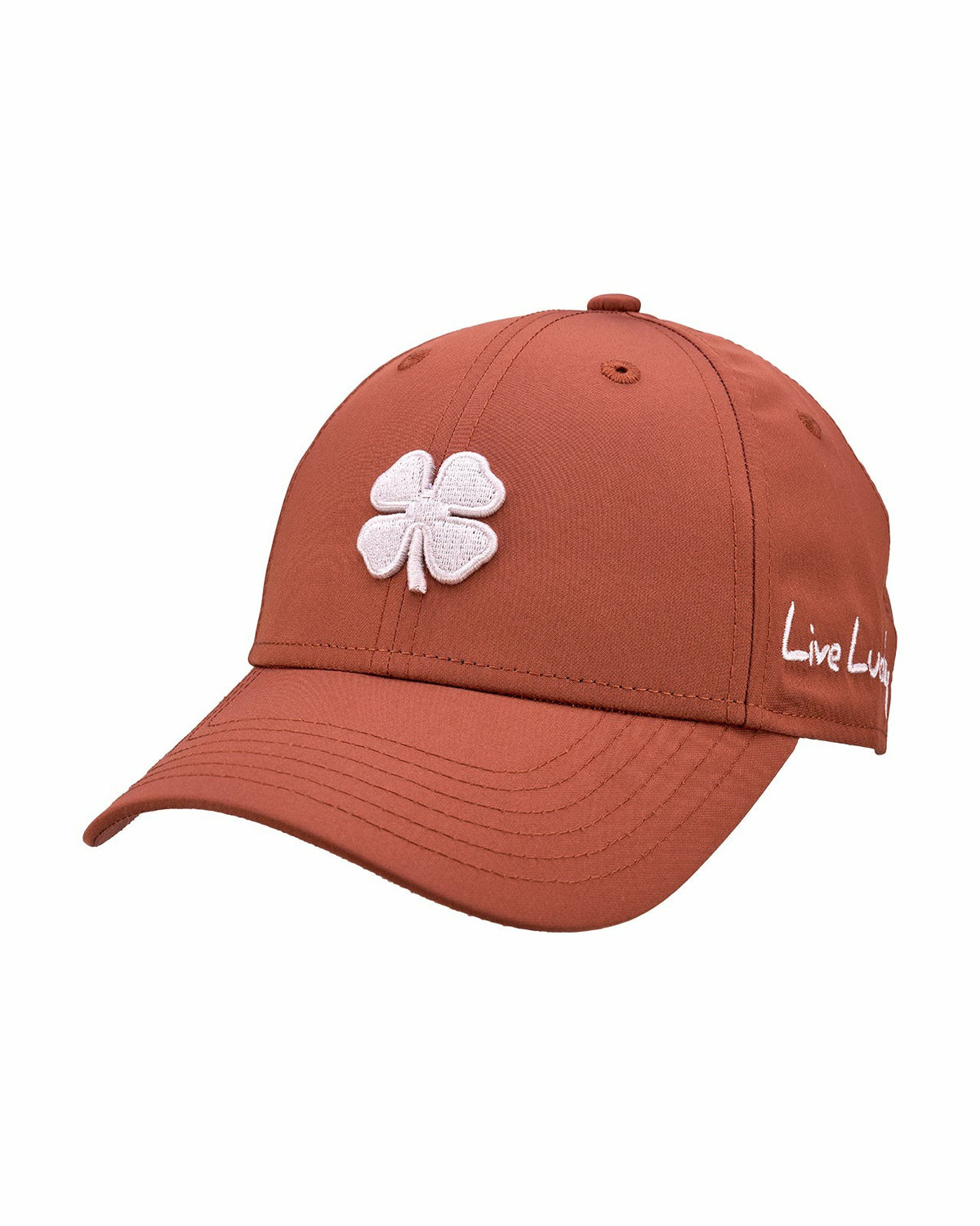 Women's Dark Brown Golf and Lifestyle Hat With White Clover