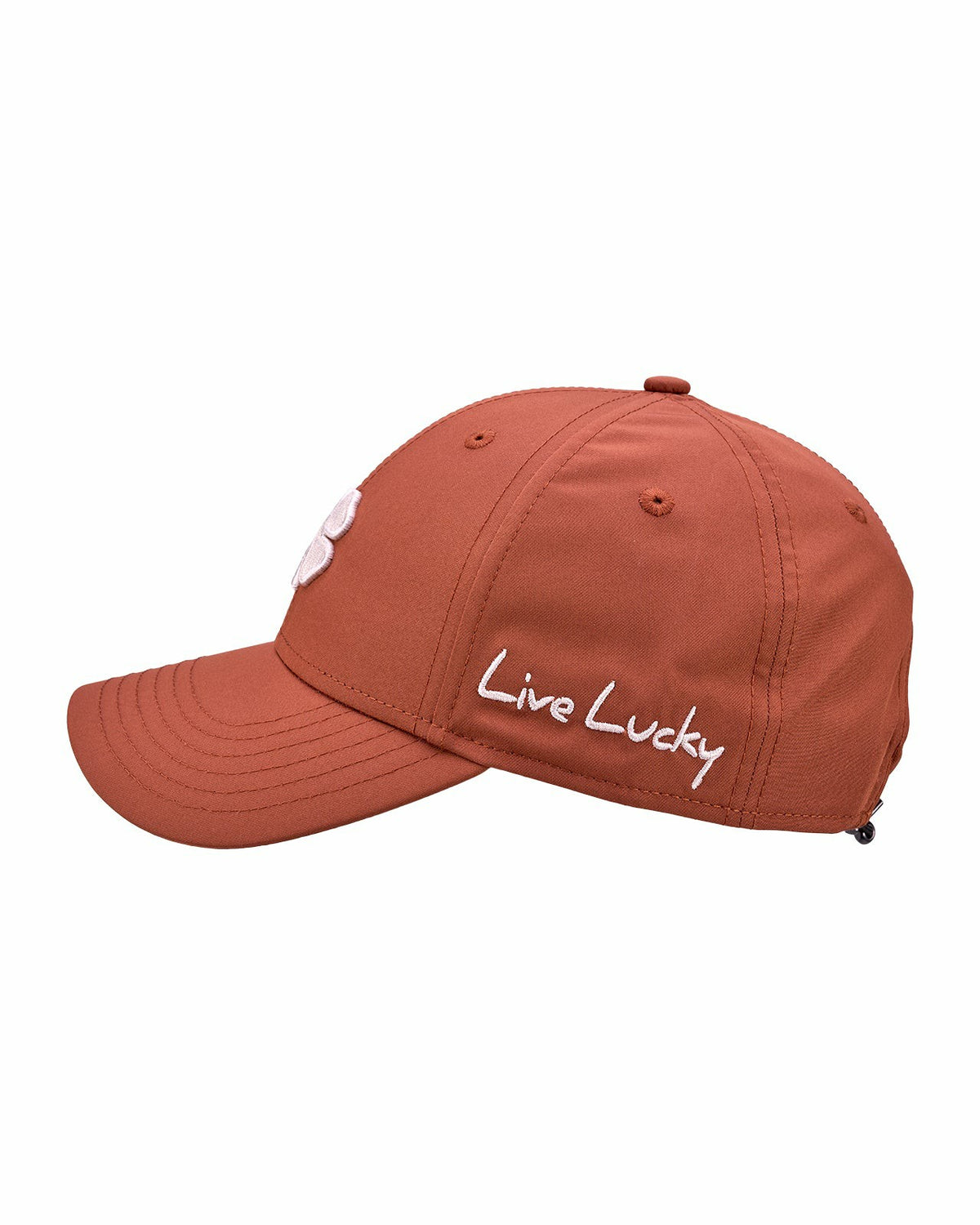 Women's Dark Brown Golf and Lifestyle Hat With White Clover