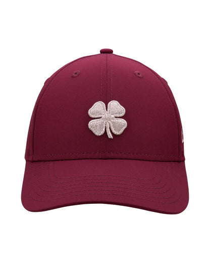 Women's Maroon Golf and Lifestyle Hat With Silver Clover