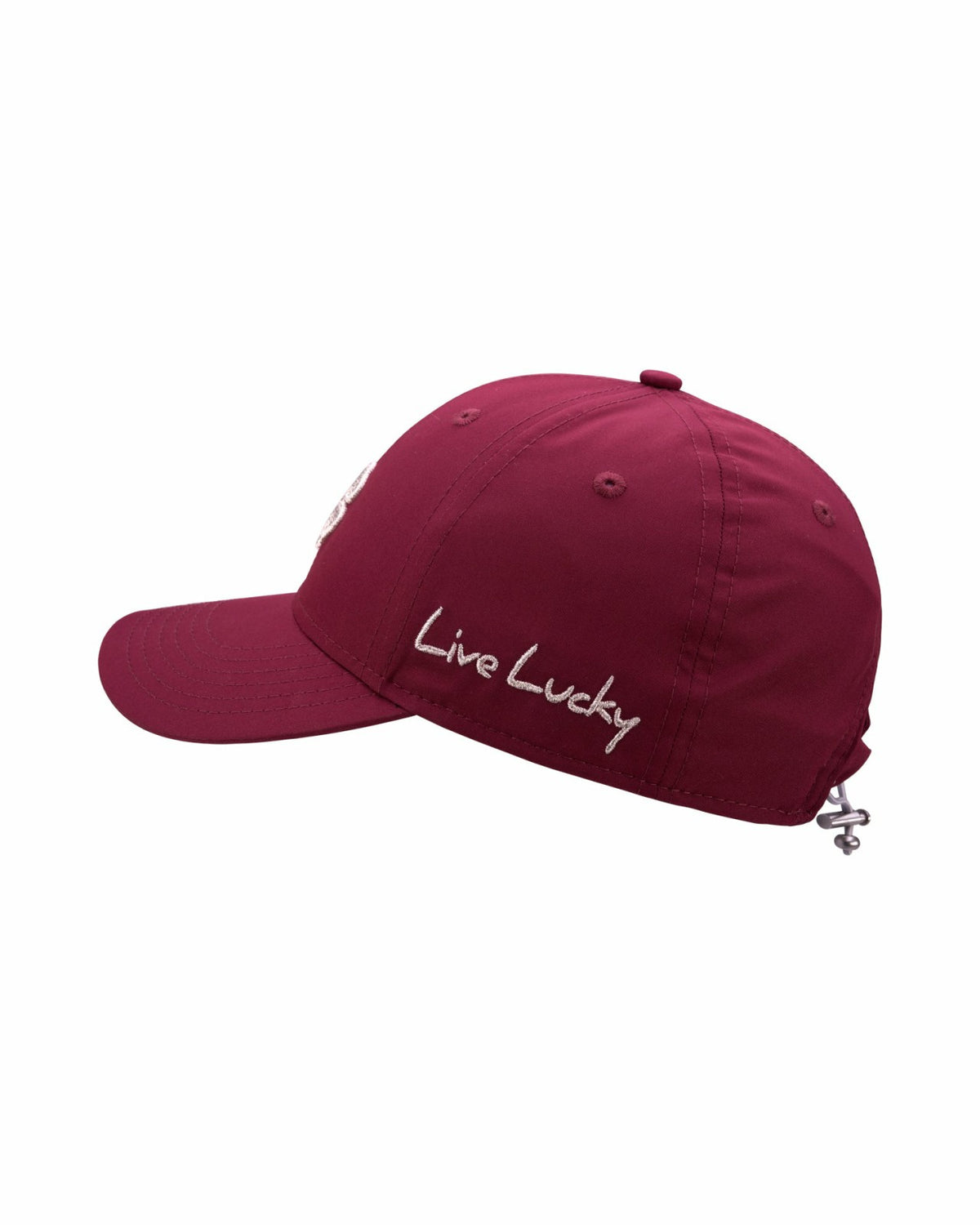 Women's Maroon Golf and Lifestyle Hat With Silver Clover