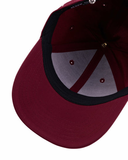 Women's Maroon Golf and Lifestyle Hat With Silver Clover