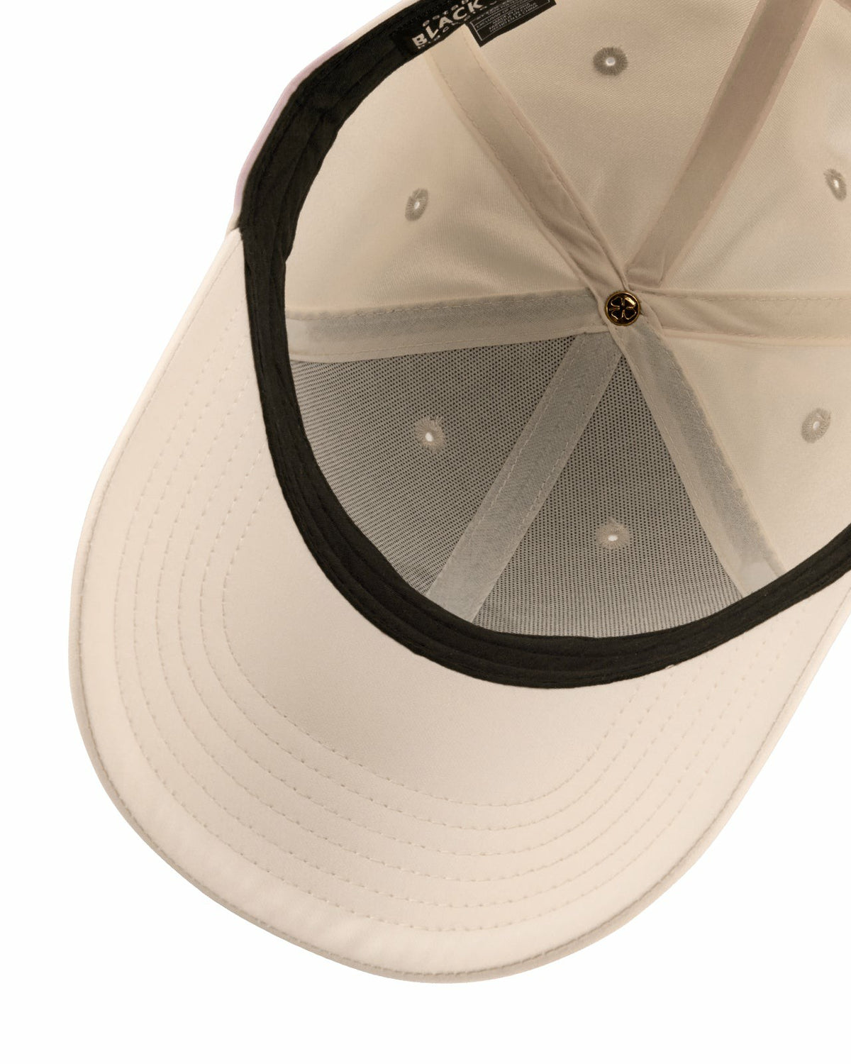 Women's Cream Golf and Lifestyle Hat With Dark Grey Clover