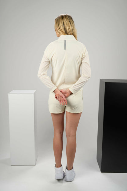 Stylish Women's Windbreaker Rain Jacket in Cream