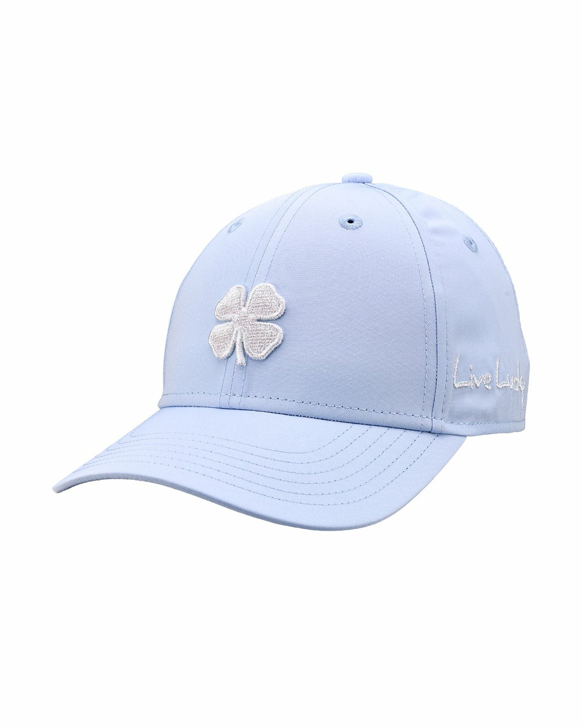 Women's Light Blue Golf and Lifestyle Hat With White Clover