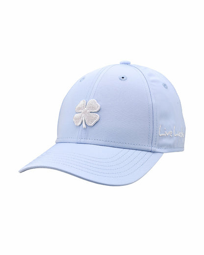 Women's Light Blue Golf and Lifestyle Hat With White Clover