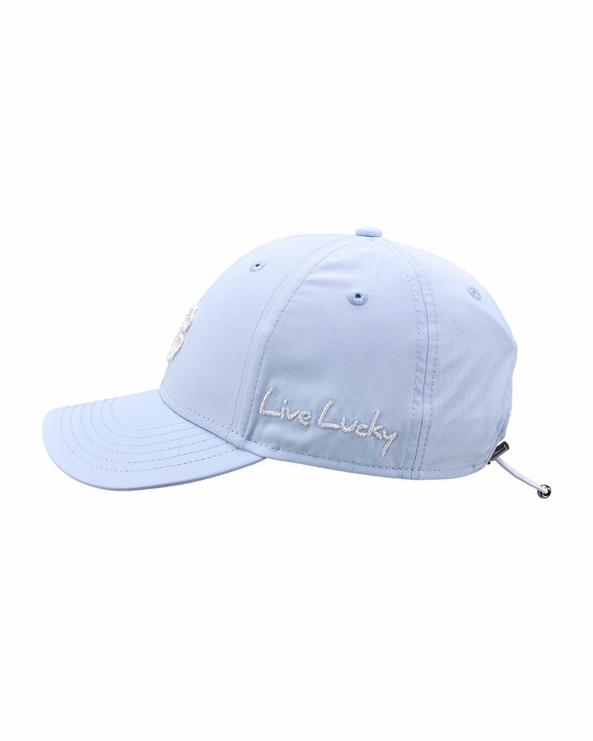 Women's Light Blue Golf and Lifestyle Hat With White Clover