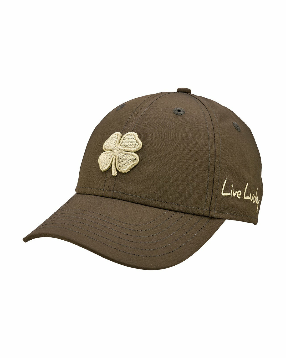 Women's Cream Golf and Lifestyle Hat With Dark Grey Clover