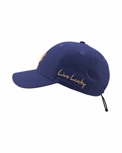 Women's Navy Blue Golf and Lifestyle Hat With Gold Clover
