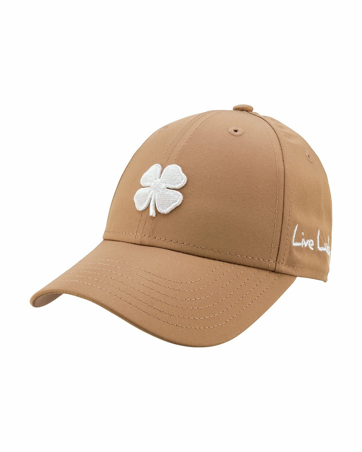 Women's Brown Golf and Lifestyle Hat With White Clover