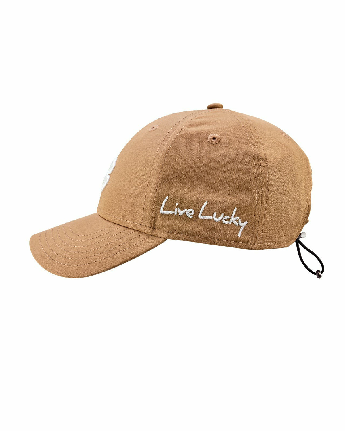 Women's Brown Golf and Lifestyle Hat With White Clover