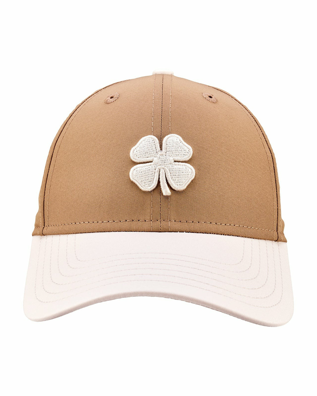 Women's Light Brown Golf and Lifestyle Hat With Cream Clover
