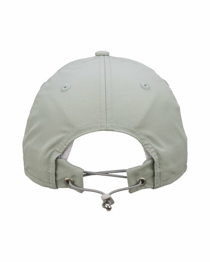 Women's Adjustable Sage Green Hat with Silver Metallic 3D Clover