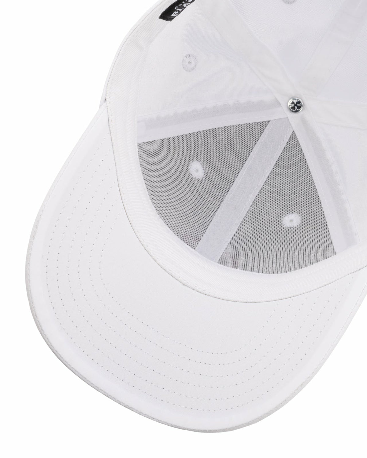 Women's Adjustable White Hat with Hot Pink 3D Clover