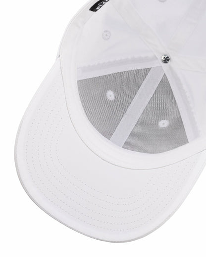 Women's Adjustable White Hat with Hot Pink 3D Clover