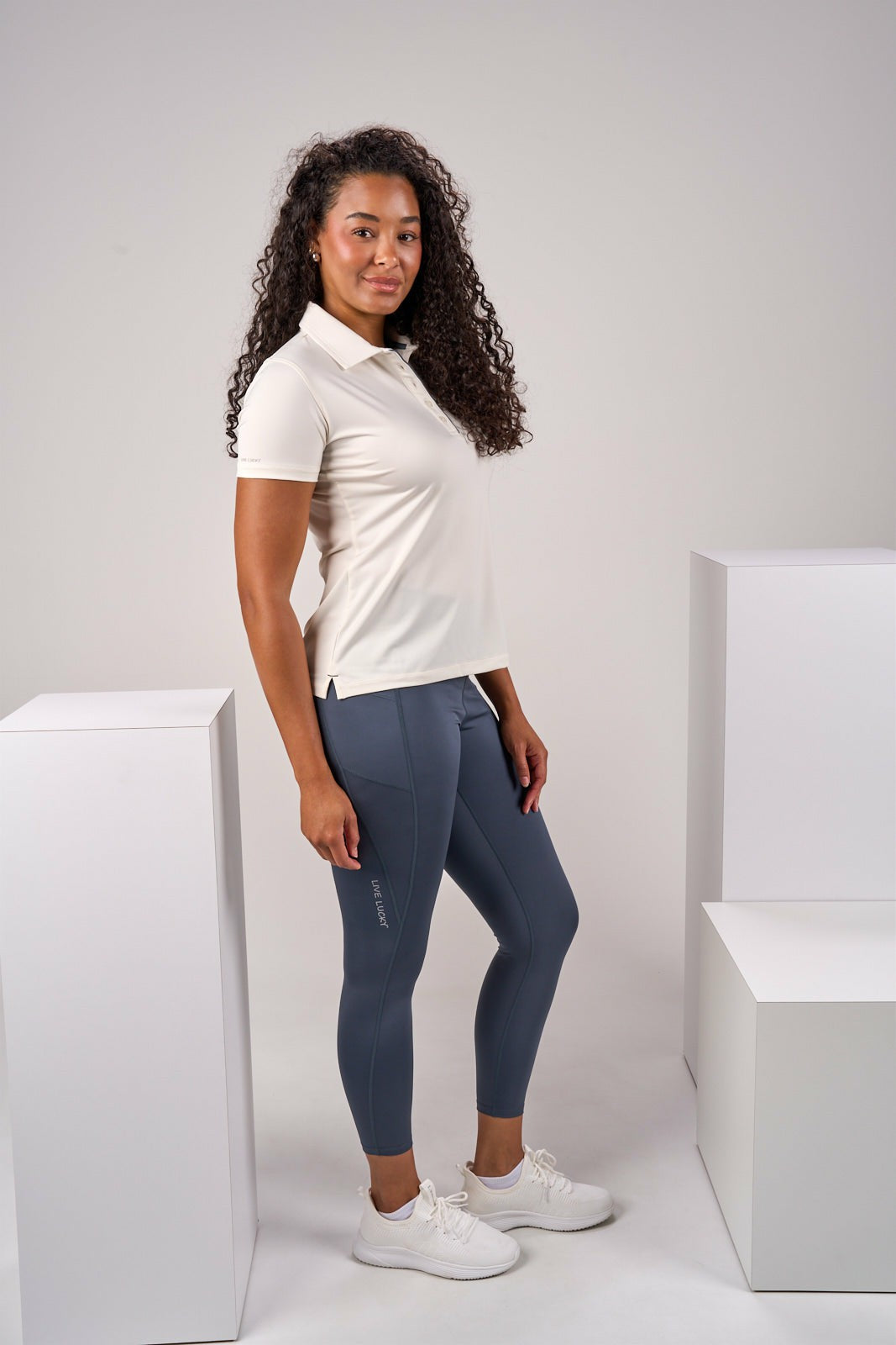 Fitted Women's White Polo for Golf or Business