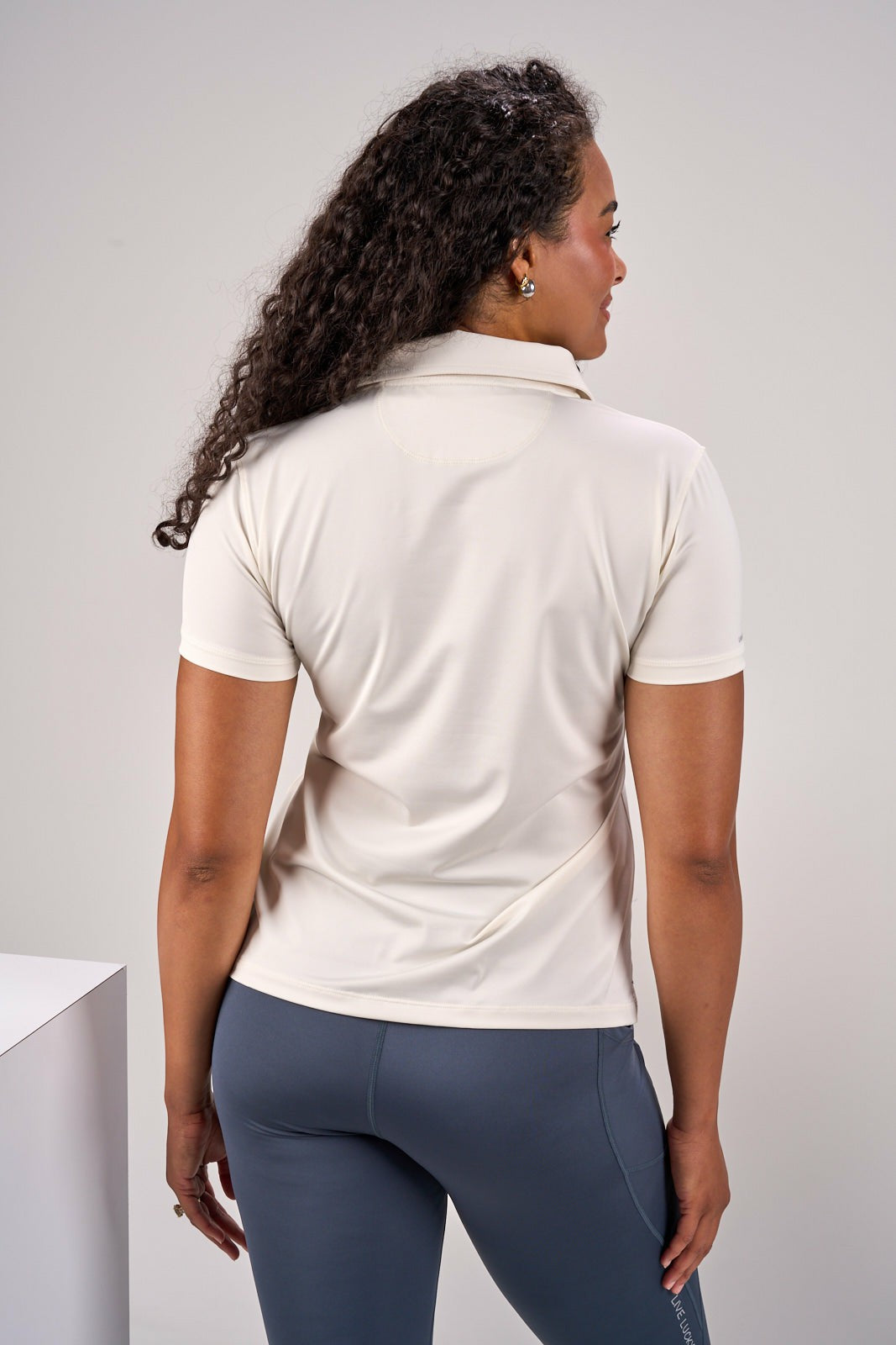 Fitted Women's White Polo for Golf or Business