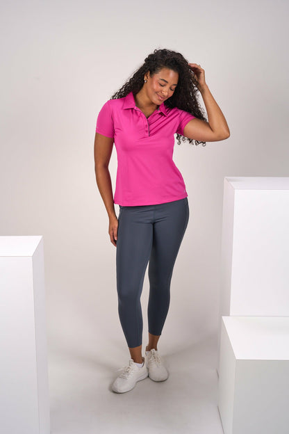 Fitted Women's Pink Polo for Golf or Business