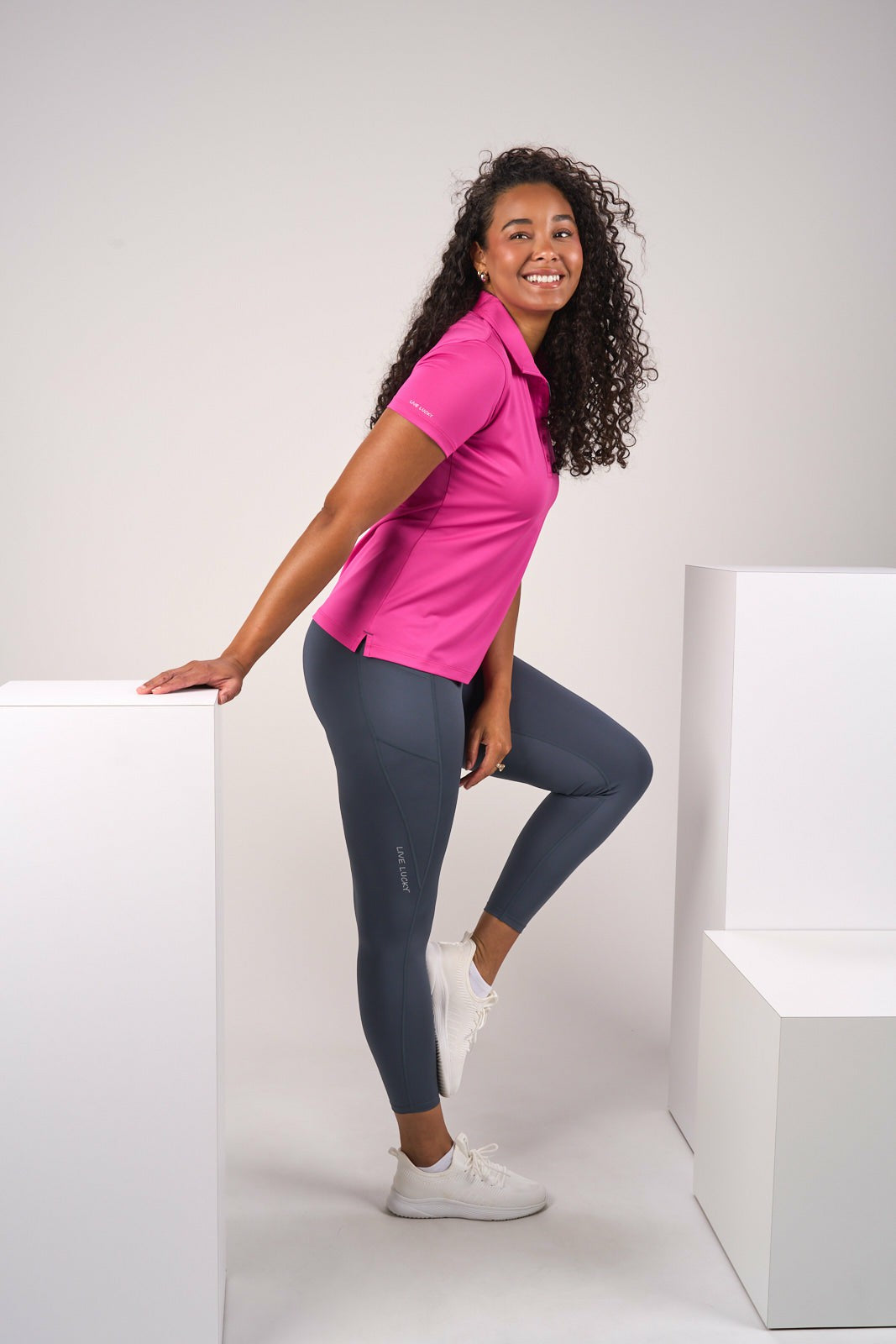 Fitted Women's Pink Polo for Golf or Business