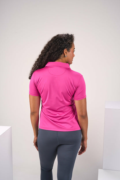 Fitted Women's Pink Polo for Golf or Business