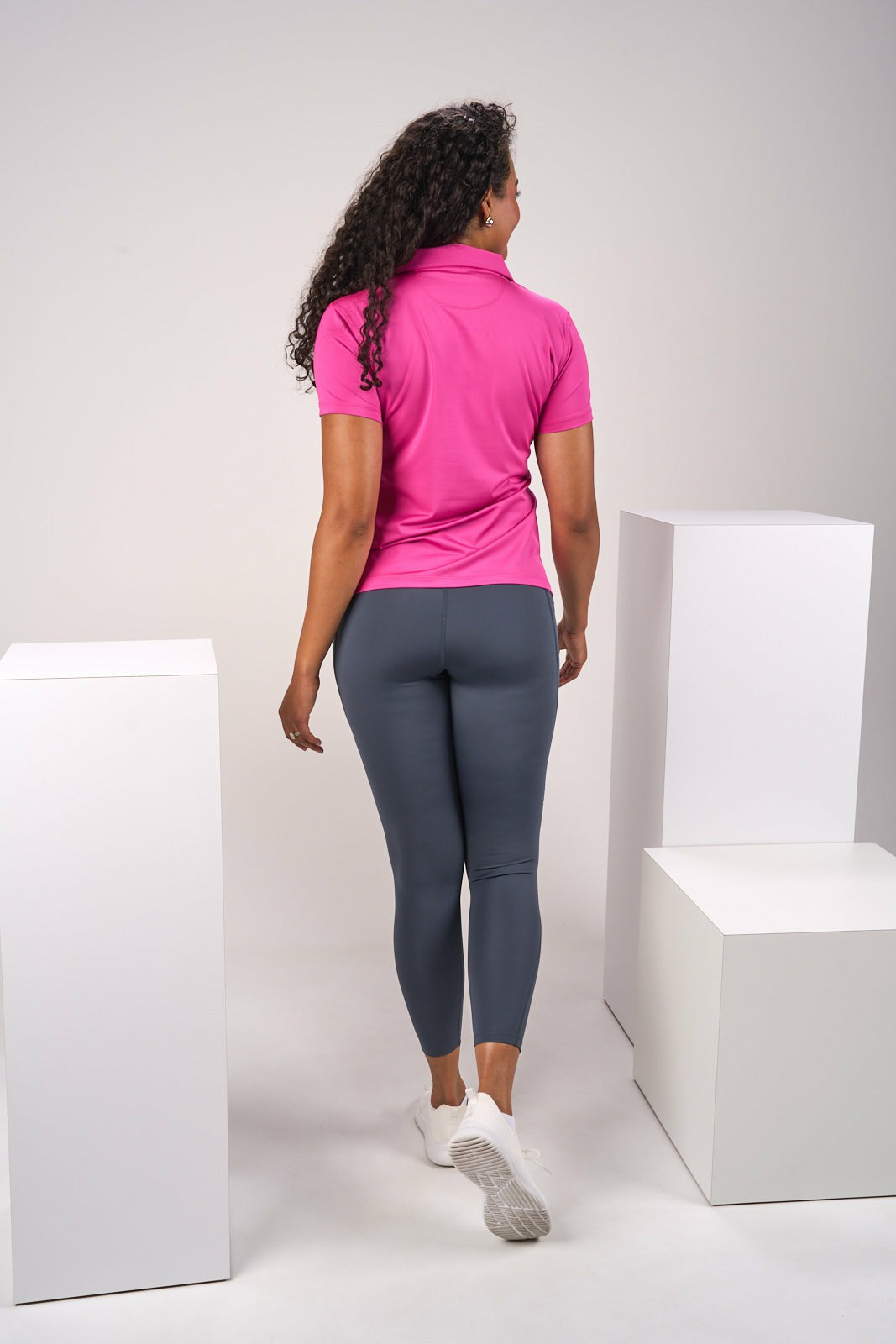 Fitted Women's Pink Polo for Golf or Business