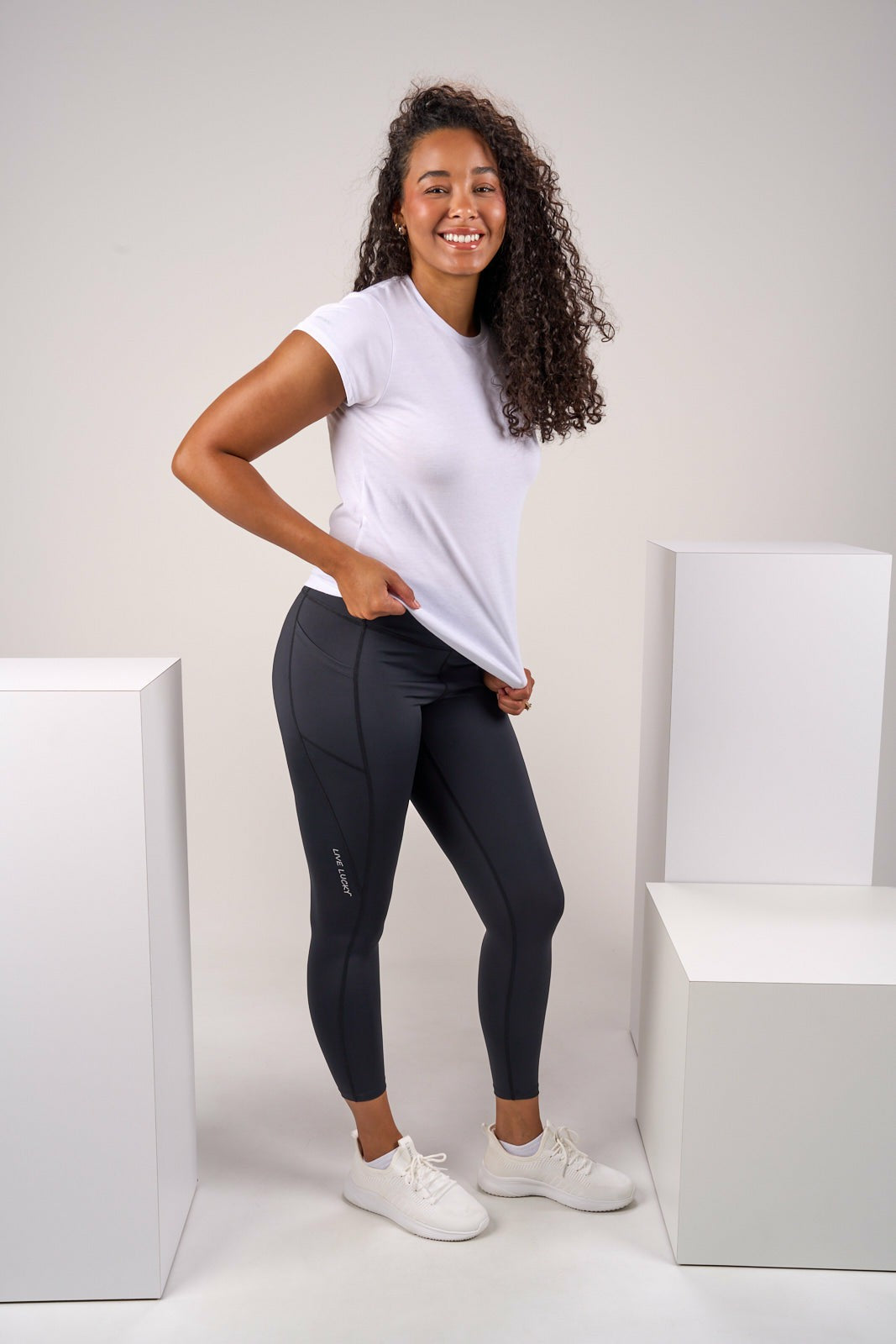 Women's Soft White Athletic T-Shirt with Stretch