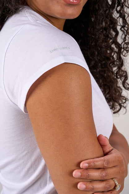 Women's Soft White Athletic T-Shirt with Stretch