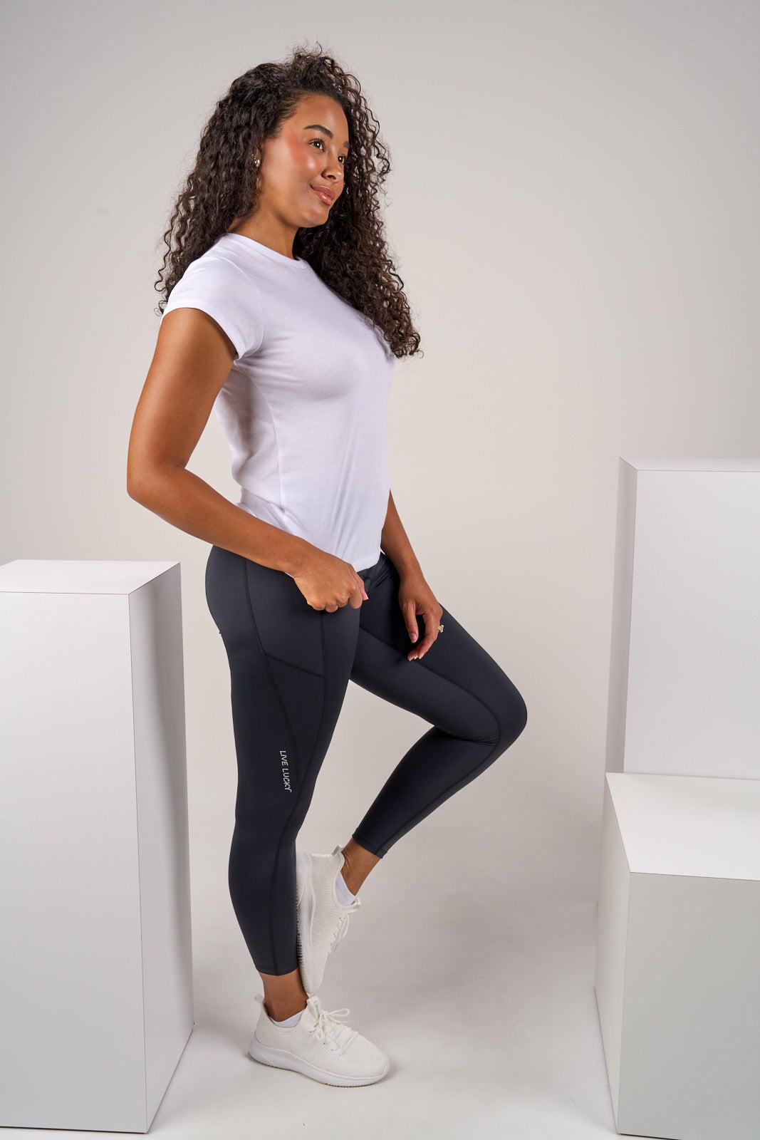 Women's Soft White Athletic T-Shirt with Stretch