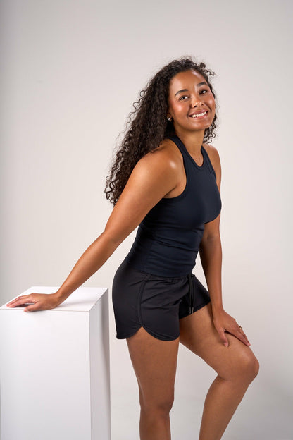 Women's Soft Black Athletic Tank Top