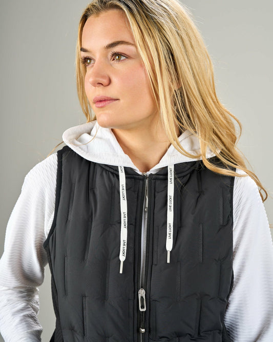 Women's Warm and Comfortable Black Puffer Vest