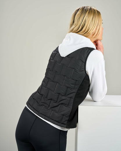 Women's Warm and Comfortable Black Puffer Vest