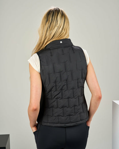 Women's Warm and Comfortable Black Puffer Vest