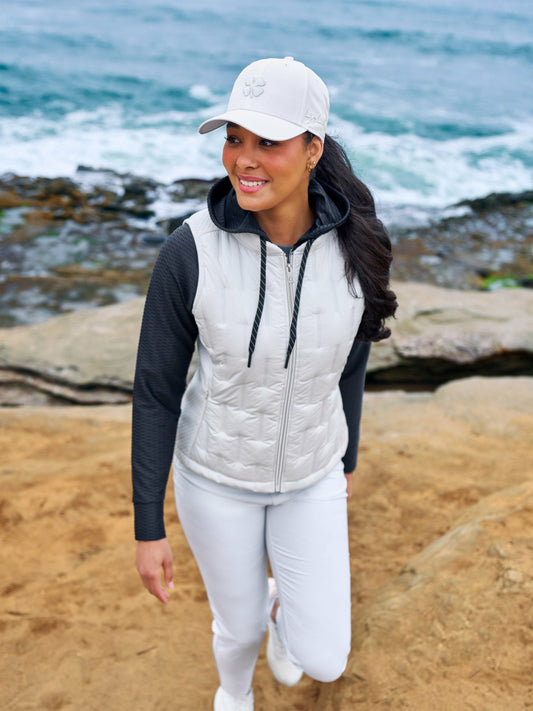 Women's Warm and Comfortable White Puffer Vest