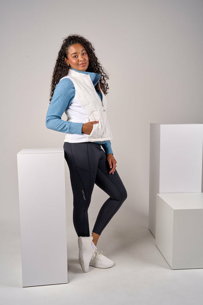Women's Warm and Comfortable White Puffer Vest