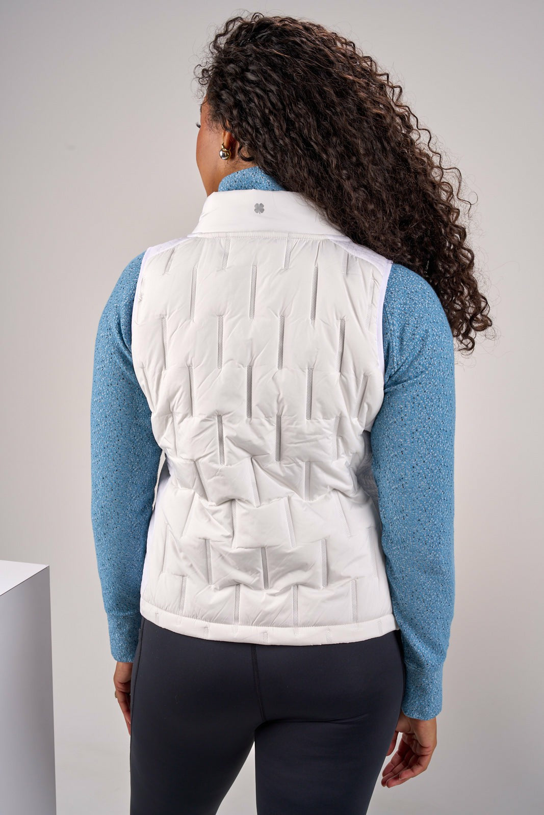 Women's Warm and Comfortable White Puffer Vest