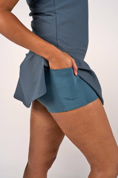 Women's Textured Grey Skort for Golf or Tennis