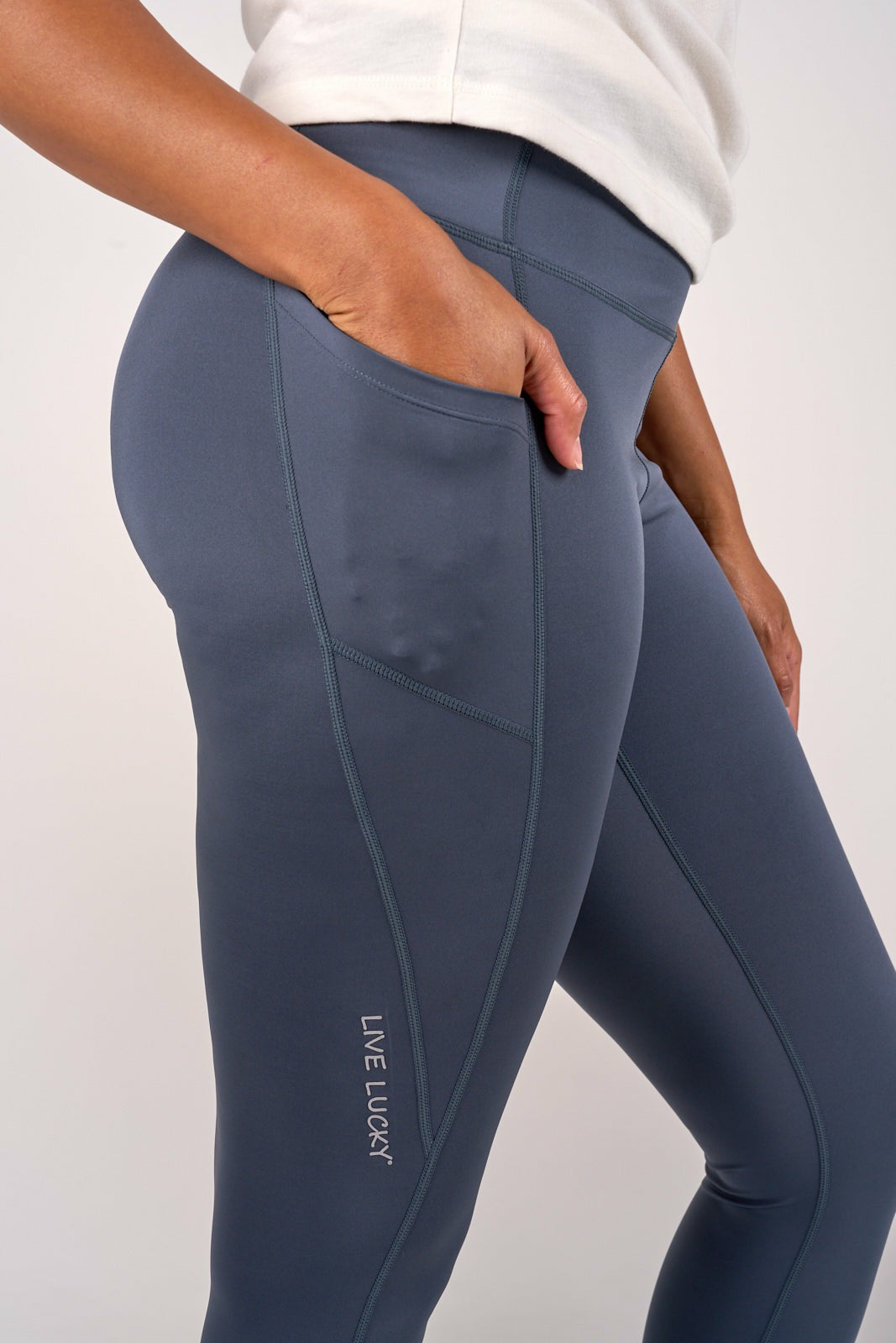Women's High Waisted Grey Athletic Leggings with Ultimate Stretch