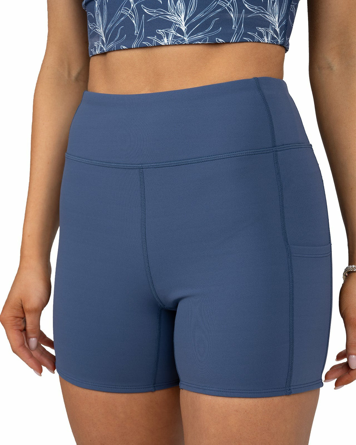 Women's Navy Biker Shorts, Perfect for Layering