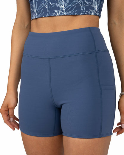 Women's Navy Biker Shorts, Perfect for Layering