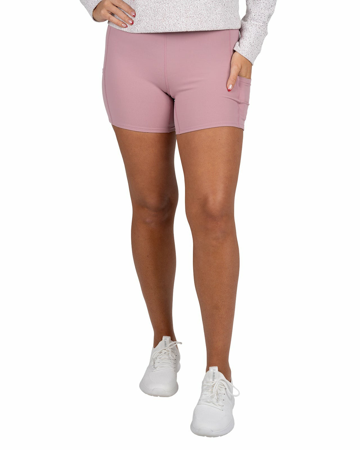 Women's Light Pink Biker Shorts, Perfect for Layering