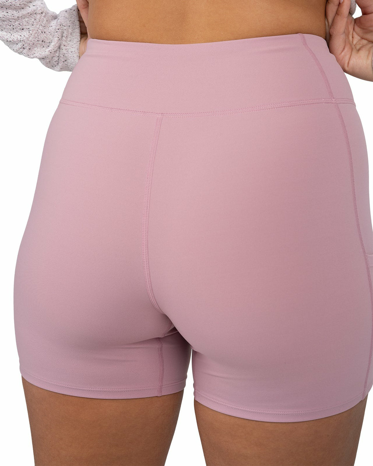 Women's Light Pink Biker Shorts, Perfect for Layering