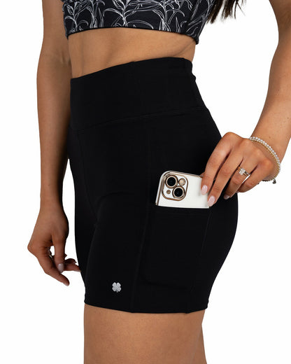 Women's Black Biker Shorts, Perfect for Layering