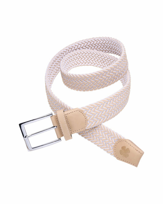 Elevated Tan Chevron Stretch Belt for Men