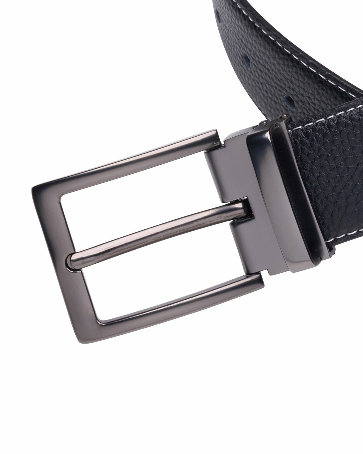 Elevated Black Pebbled Leather Belt for Men