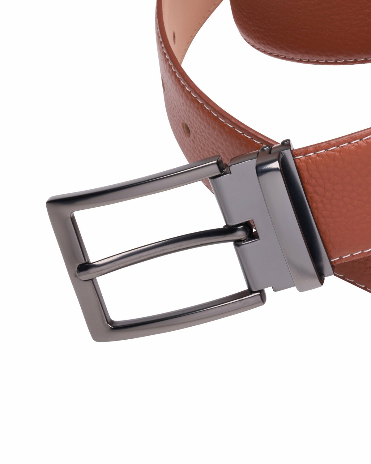 Elevated Brown Pebbled Leather Belt for Men